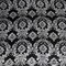 White & Black Damask Satin Print Fabric – Dull Finish 60" Wide